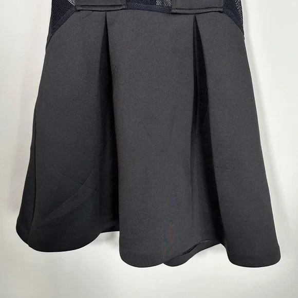 Nasty Gal Black Mesh Jump Shot Hoodie Dress - Picture 8 of 9